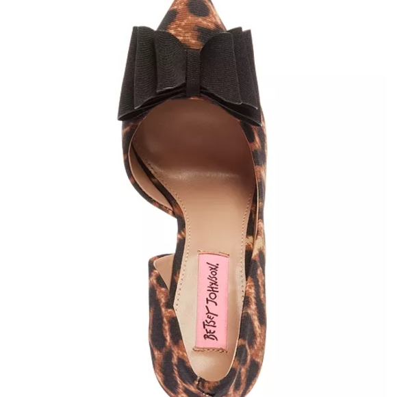 Betsy Johnson Prince-P Leopard Heels -7 - Picture 3 of 8